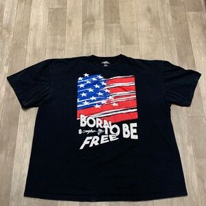 Mens Miskeen “Born To Be Free” Crewneck‎ Short Sleeve Cotton T-Shirt
